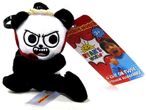 Beverly Hills Teddy Bear Ryan’s World 4-Inch Clip On Plush - Combo Panda