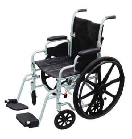 Drive Med 76604200 Wheelchair/Transport Chair Combo Poly-Fly High Strength, Lightweight Black 16 Inch 250 Lbs. Tr16 Box of 1