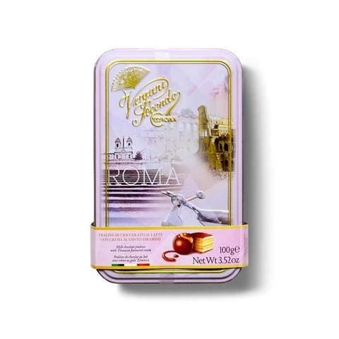 Vergani - Roma - Praline Cioccolato al Latte Gusto Tiramisu - Tin - 100g (3.52oz)