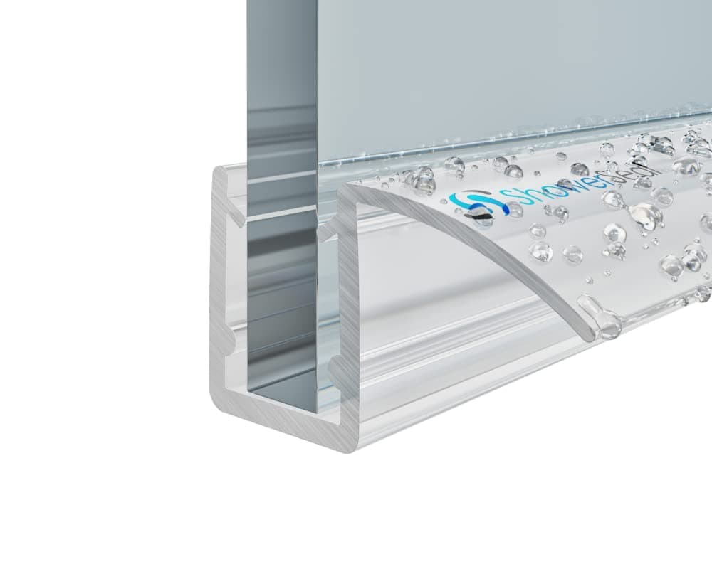 Shower Door Deflector Seal | 4-6mm to 10mm Glass Versions | Pivot Door Shower Seal Strip (4-6mm Glass 850mm Long)