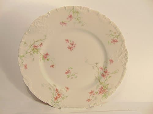 Theo Haviland Fine Limoges Porcelain 9" Salad Plate Pink Floral Design
