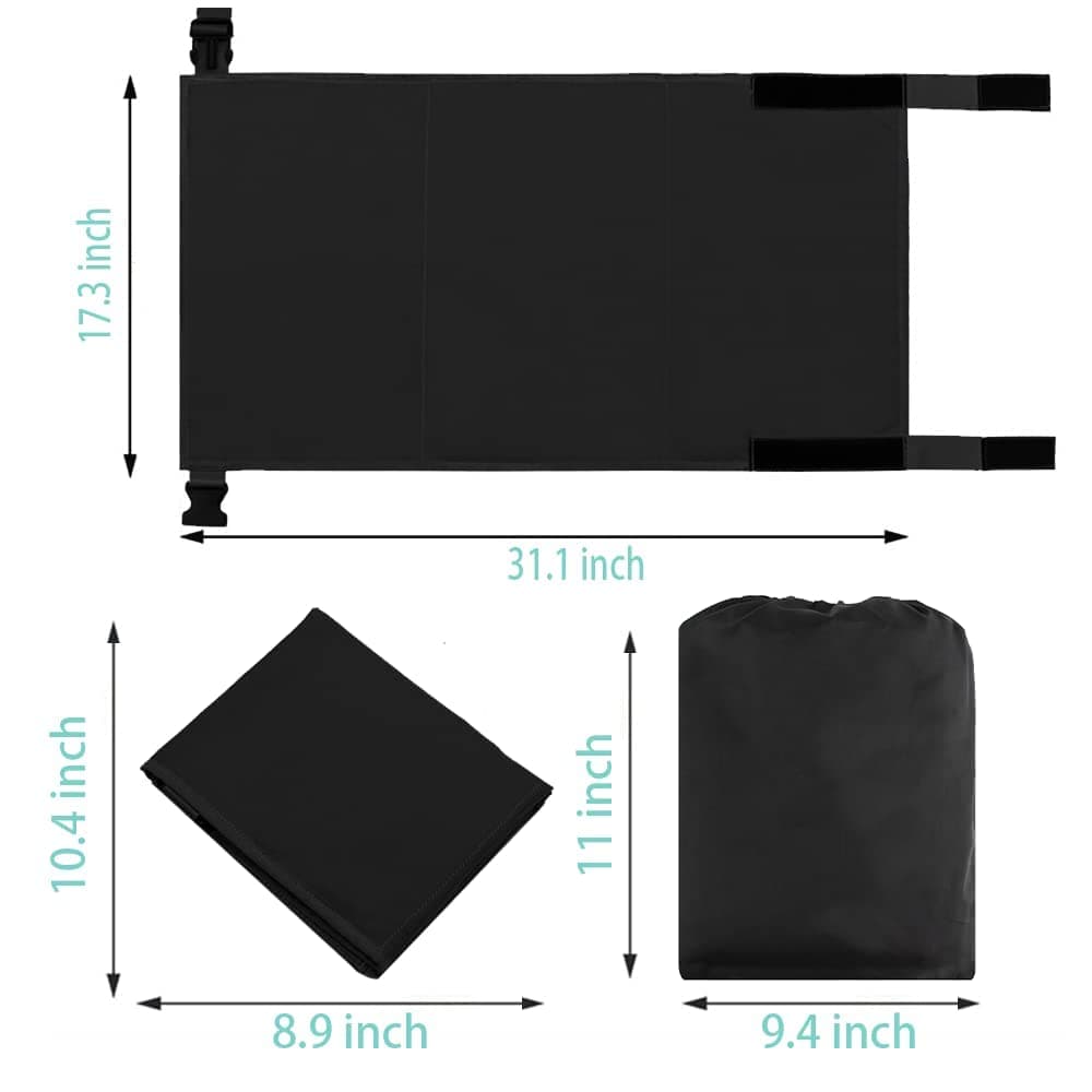 ORCHID M® Toddler Airplane Bed, Seat Extender for Kids, Airplane Seat Extender Travel Bed, Portable Baby Diaper Changing Pad, Kids Plane Footrest (Black)