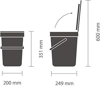 Brabantia 'Sort & Go' Waste Bin, Mint, 12 litre