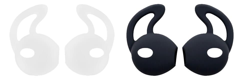 Earplus Earpod Cover for Apple EarPods - Secure Fit Grip Compatible with iPod touch nano, shuffle,iPhone 6 Earphone Earbuds Headphones - Perfect For Running Exercise Gym and Sports (1B+1W)