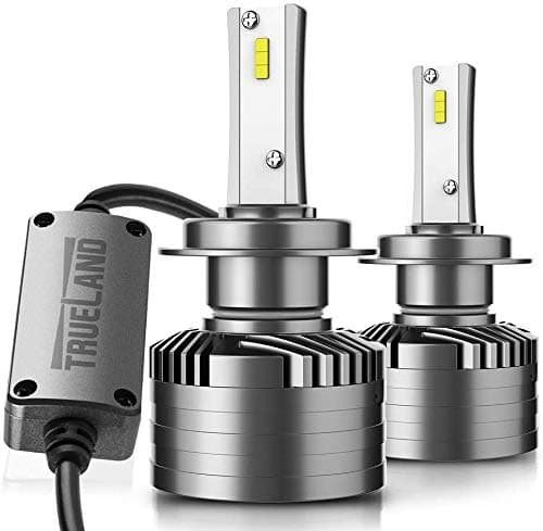 Trueland H7 LED Headlight Bulbs With Canbus Decoder 10000LM 6000K for VW Aud MB Nissan High Low Beam Headlamp Bulbs Anti-Flickering Conversion Kit