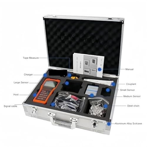 TUF-2000H/HT-2000H Portable Ultrasonic Flow Meter for Liquids DN15~DN6000mm with S/M/L Transducer -30C~160℃ Sensor Oil Sewage Digital Transit-Time Flowmeter DTI Meter,TS2 (HT)