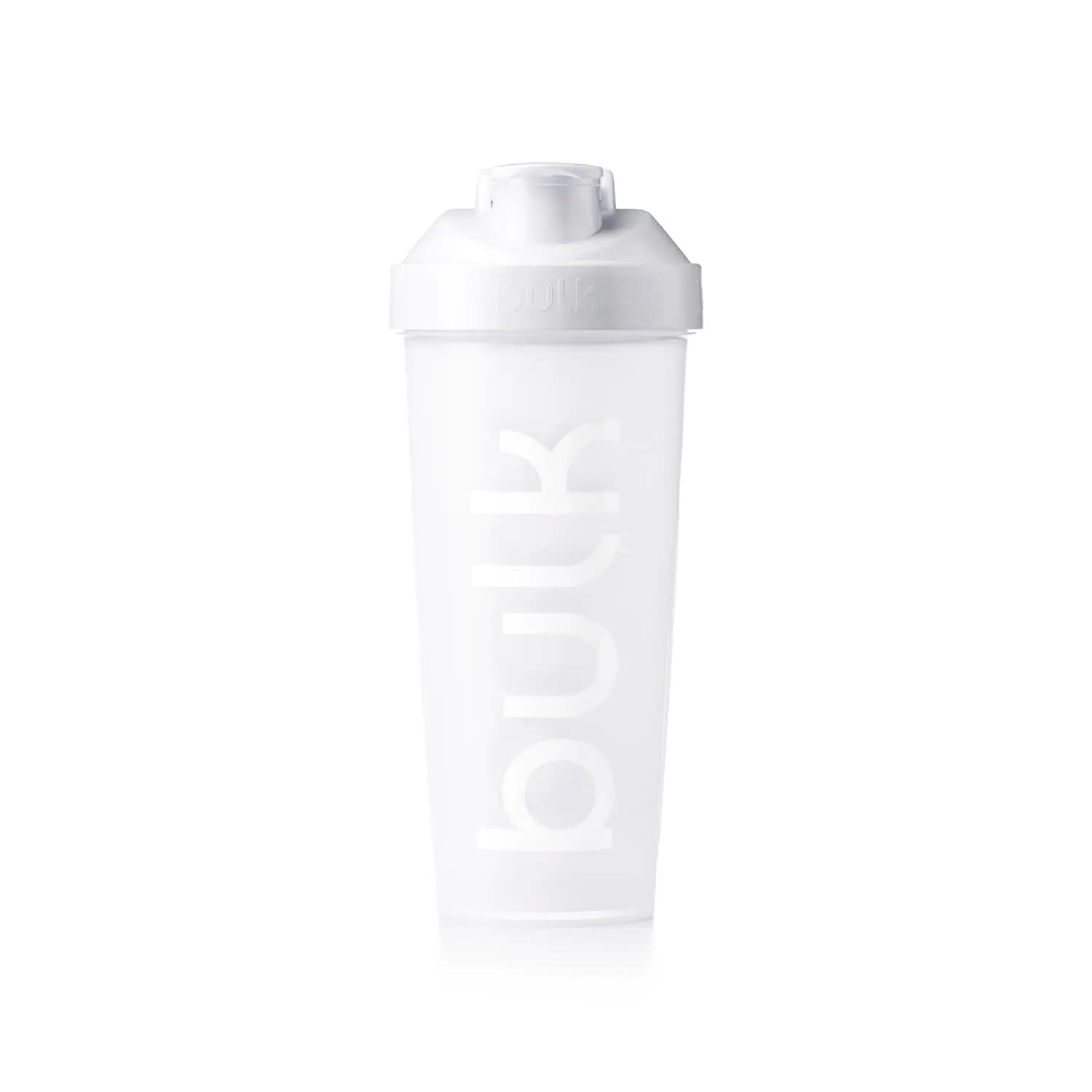 Bulk Iconic Shaker Bottle, 750ml, Ice White, Leak-Proof, BPA-Free, Wire Mixing Ball for Lump-Free Shakes, Convenient Carry Handle, Transparent Fill Level, Dishwasher Safe