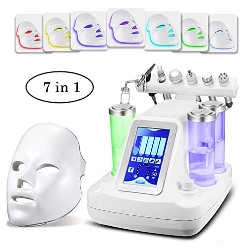 7 in 1 Hydra Dermabrasion Clean Skin Bio-Lifting Spa Facial Machine RF Vacuum Face Cleaning Hydro Water Oxygen Jet Peel Machine(110V)