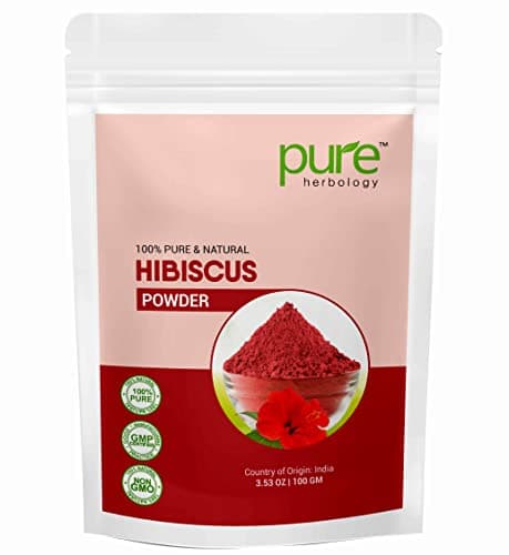 Pure & Natural Hibiscus Flower Powder for Face Packs and Hair Growth & Care, 200gm