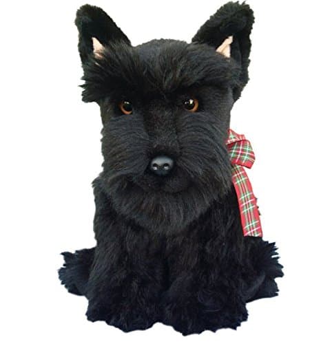 sawley fine arts Floppy Black Scottish Terrier Scottie Dog Plush Stuffed Toy (L) 12inch