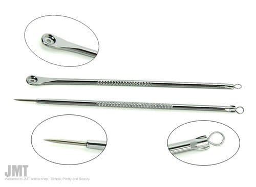 JMT Skin Clearing Tool Blackhead Pimples Acne Blemish Comedone Needle Extractor Remover Tool Set
