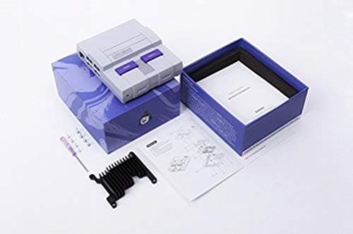 Kintaro Super Kuma 9000 - SNES Inspired Raspberry Pi Case with Functional Power & Reset Buttons, LED and Custom Aluminum Heatsink (Raspberry Pi Model 3B)