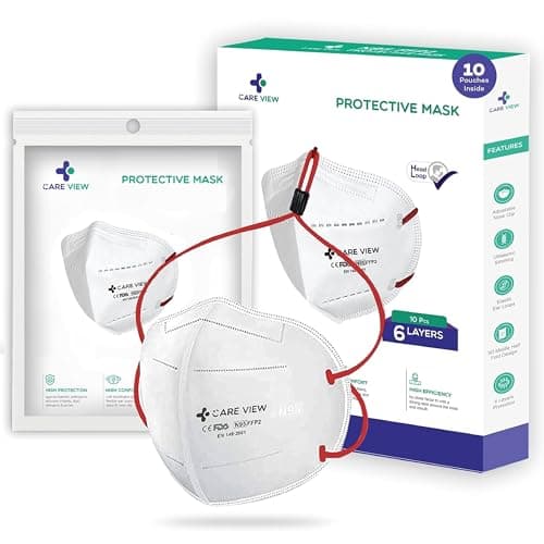 Careview Non-Woven Reuseable Fabric N95 Mask (White, Without Valve, Pack of 10) for Unisex
