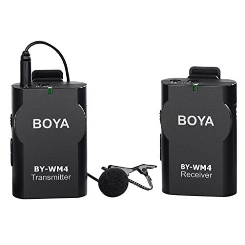 BOYA BY-WM4 Wireless Lavalier Microphone System for iPhone 7 Plus Samsung HuaWei Smart phone,Lapel Lav Video Mic for Canon Nikon Sony DSLR