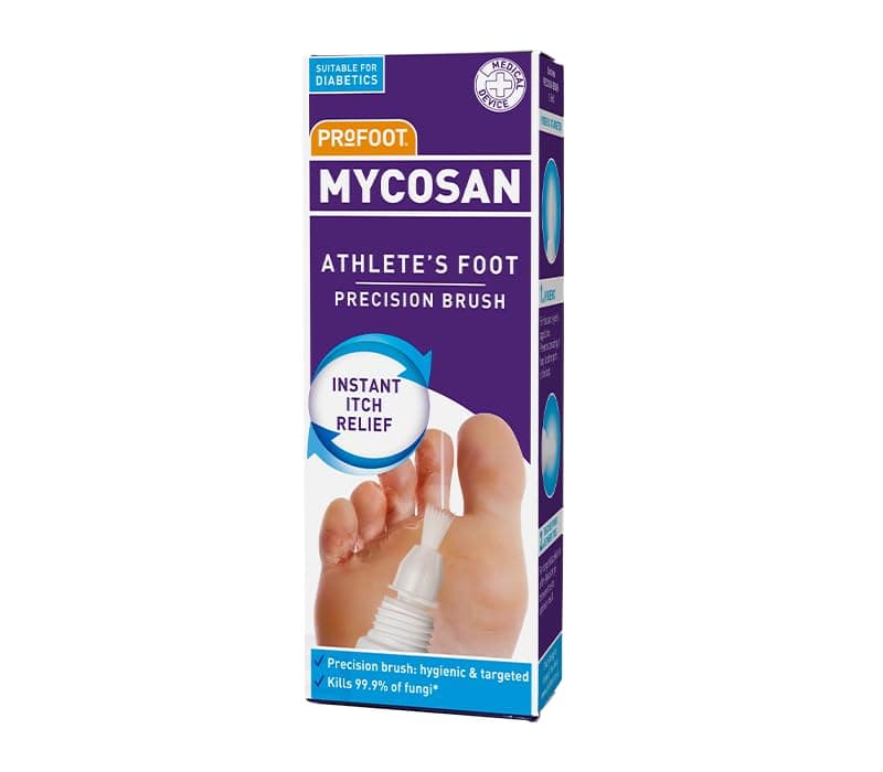 Profoot Mycosan Athlete's Foot Treatment - Hygenic & Effective Precision Brush - Antifungal Gel, Kills 99.9% of Fungi - Targeted, Fast Action Relief