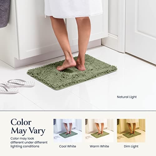 BELADOR Bathroom Rugs Sets 2 Piece- Plush Bath Mat Set Quick-Dry Soft Chenille Mat with Rubber Backing, Absorbent Rug Set, Washable Bath Rugs - Bath Mats 24x17 + 30x20