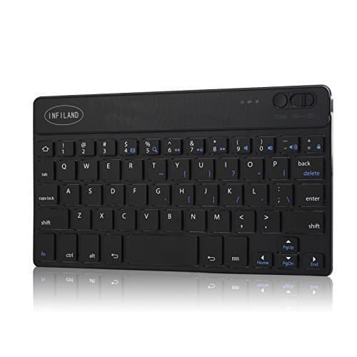 Infiland Ultra-Slim Bluetooth Wireless Keyboard for LG G PAD 7.0 V400 & LTE V410/Galaxy Tab 3/Galaxy Tab 4/Dell Venue 7/Venue 8 3830/Verizon Ellipsis 7/Ellipsis 8/Drangon Touch (7-inch for Android)