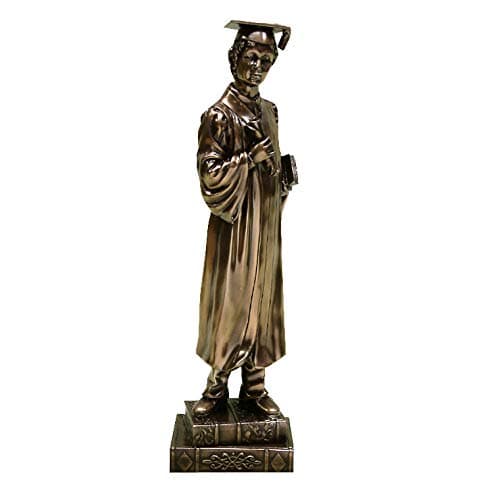 DIW Boy Graduation Figurine - Polished Bronze Finish