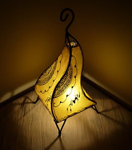 Jana Yellow Moroccan Henna Lamp