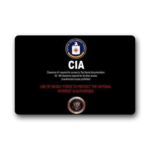 Tommy GTA CIA Badge Background Doormat/Gate Pad for outdoor£¬indoor£¬bathroom use!23.6inch(L) x 15.7inch(W)