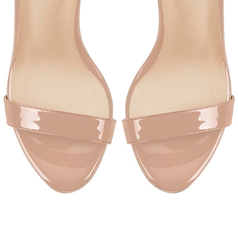 Platform Stiletto High Heels for Women, Round Open Toe Ankle Strap Sexy Heeled Sandals for Wedding Party Dress