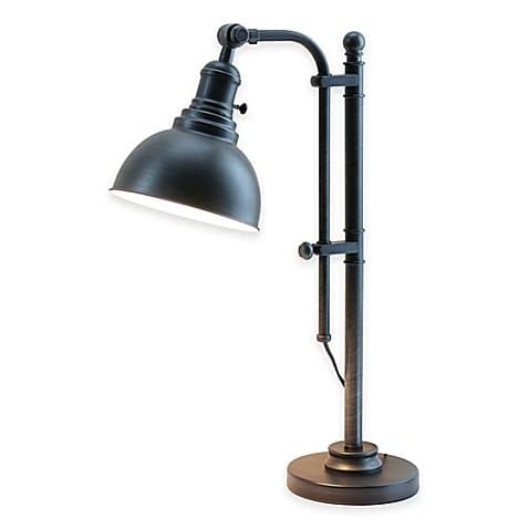 Bleeker Adjustable Table Lamp in Dark Zinc