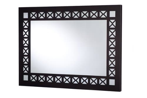 Mariano Metal Decor WA-6001-M-BRZ X-Pattern Cocoa Spice Bronze Metal Mirror/Wall Decor Art