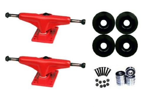 Frontage Pro Red Skateboard Deck Trucks Package