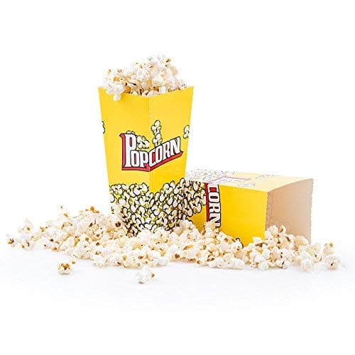 Drhob Set of 40 Movie Theater Popcorn Boxes - Small Paper Popcorn Favor Bags Cardboard Candy Container Supplies for Concession Stands,Carnival,Party,Wedding
