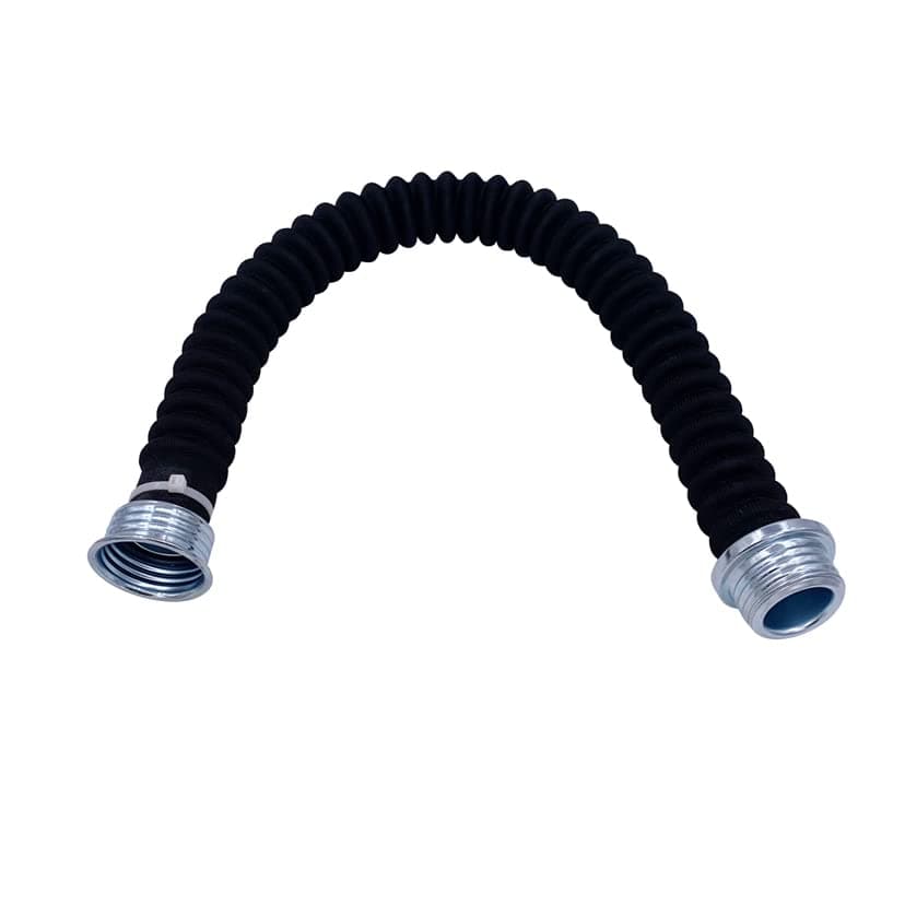 0.5M Rubber Gas Mask Hose with Fabric Protection for Connection with The Filter Boxes and Gas Masks(Black)