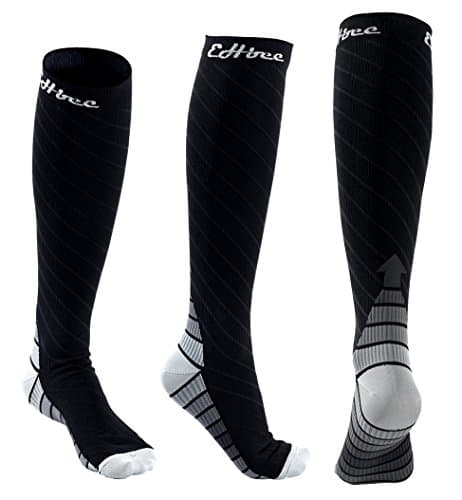EHbee 1/3 Pairs Compression Socks 20-30 mmHg for Women & Men, Graduated Compression Stockings for Running, Athletic, Flight Travel, Skiing, Maternity Pregnancy - Boost Circulation