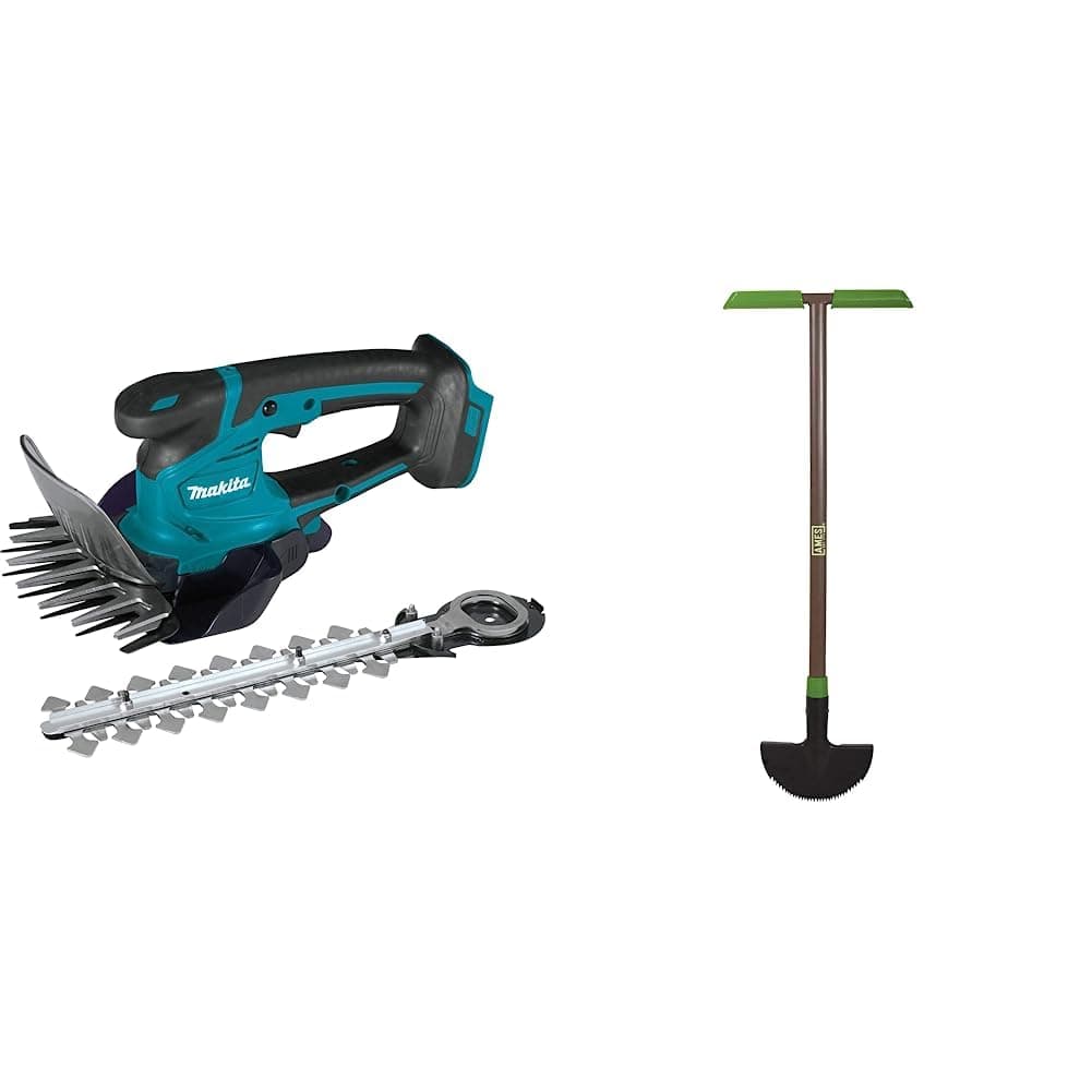 XMU04ZX 18V LXT® Lithium-Ion Cordless Grass Shear with Hedge Trimmer Blade, Tool Only & AMES 2917200 Saw-Tooth Border Edger with T-Grip, 39-Inch