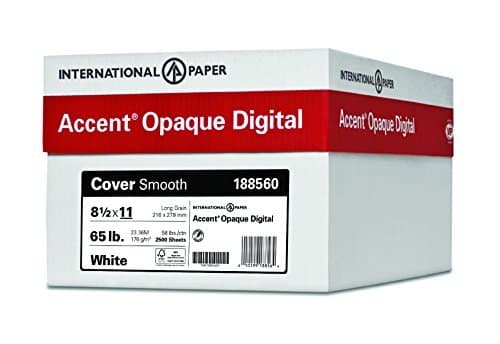 Accent Opaque White 8.5” x 11” Cardstock Paper, 65lb, 176gsm – 2,500 Sheets (10 Reams) – Premium Medium Weight Smooth Cardstock, Printer Paper for Invitations, Menus, Business Cards – 188560C