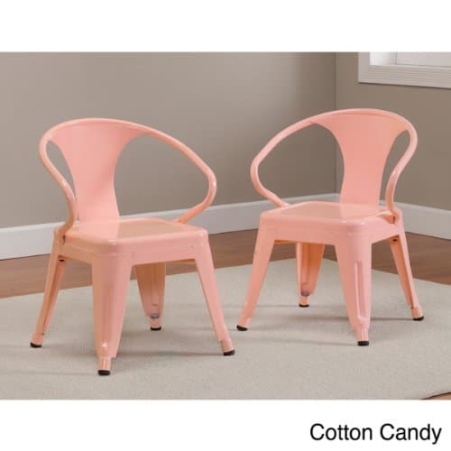 Kids Tabouret Stacking Chairs (Set of 2)-Cotton Candy.
