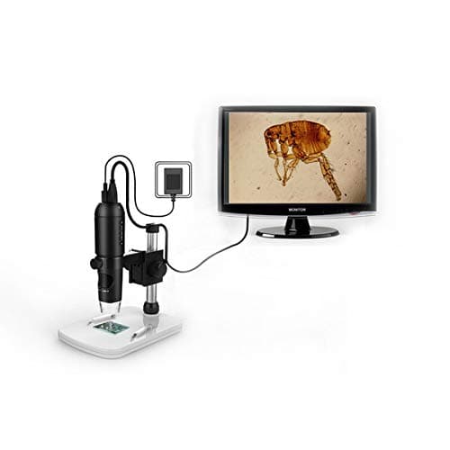 1080P Full HD Digital Microscope, HDMI Microscope, 10x-220x magnification, to Any Monitor/TV with HDMI-In, Photo Capture, Micro-SD Storage, PC supported