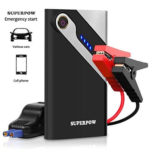 Jump Starter 8000mAh 300A Car Starter Battery Starter Kit for Car, Portable External Battery Smart Clamps, LED, USB Ports for Emergency Smartphones