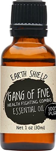 Earth Shield Gang of Five Essential Oil (comparable with Thieves and Do Terra On Guard) is 100% Pure. Premium Therapeutic Grade - 30ml