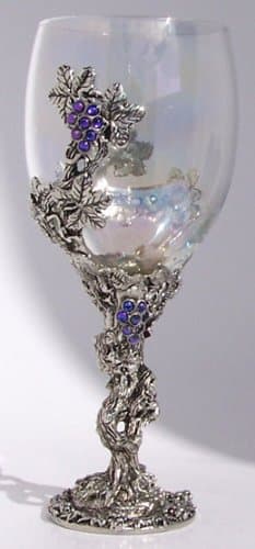 Fellowship Foundry Crystal Vine Opal Glass Goblet