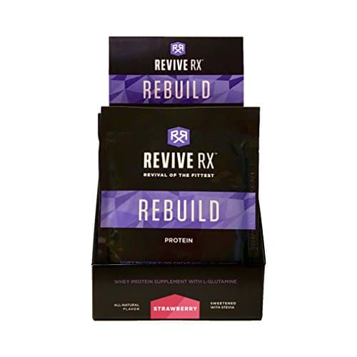 Revive Rx Rebuild Whey Protein Isolate Singles 39 Grams Each (8 Pack), Strawberry