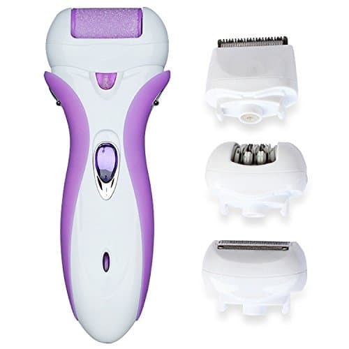 Roych R22 4 in 1 Rechargeable Hair Removal Kit, Cordless Ladies' Shaver,Epilator,Hair Clipper,Callus Remover