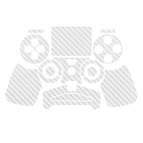 Wall Tattoo Sticker 3D Carbon Look Skin for PS4 Controller White