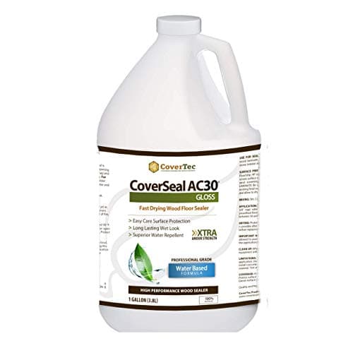 CoverSeal AC30 Gloss Wood Sealer, Durable, Fast Setting, Clear Gloss Look (1 Gal - Prof Grade)