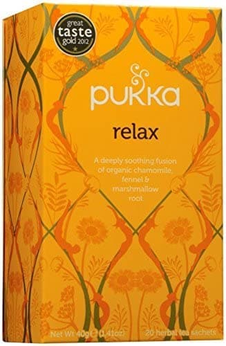 Pukka Organic Herbal Tea - Relax - Chamomile Fennel and Marshmallow Root - 0.8 oz - 20 Count