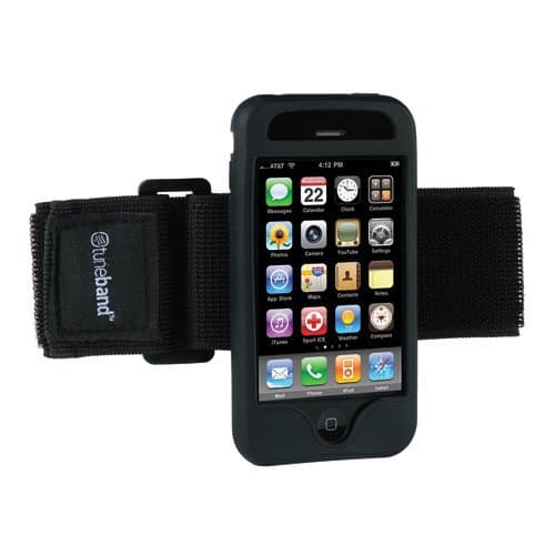 Tuneband, Grantwood Technology's Armband, Silicone Skin, and Screen Protector for iPhone 3G and new iPhone 3G S, NEW-Updated Design, Black