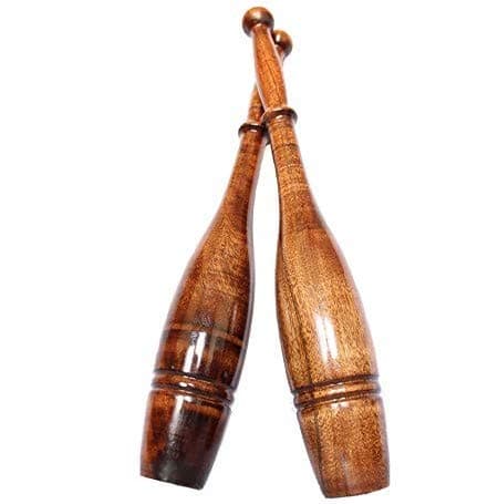 Mutu Urbanpace Imported Designer Varnished Sheesham Wooden Home Clubs/Mugdar/Meel/Clubbell/Karla Katai for Exercise (2 KG Pack of 2), for Fitness