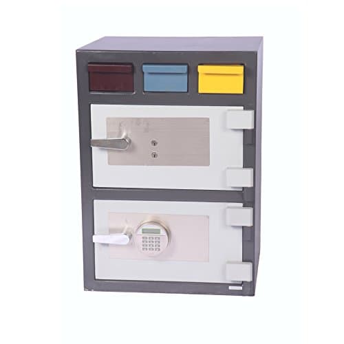 Hollon Safe Co 3D-2820MM-KE Triple Drop Depository Safe with Electronic and Key Lock