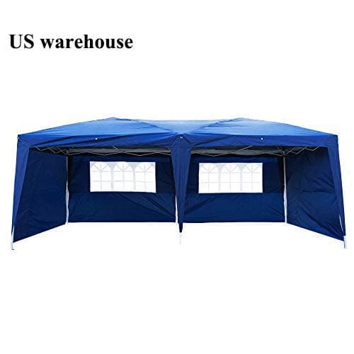 Teekland 10'x20' Outdoor Gazebo Canopy,Heavy Duty Party Tent,Pop-up Canopy Tent,Instant Canopy Tent,Practical Waterproof Folding Tent with Carry Bag Blue