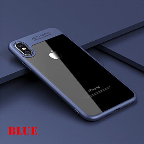EASY4BUY Vivo V9 Slim Thin Crystal Clear Soft Hybrid Auto Focus Bumper Back Case Cover Blue