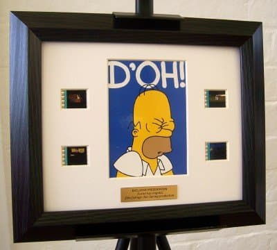 artcandi Simpsons Framed Movie Memorabilia