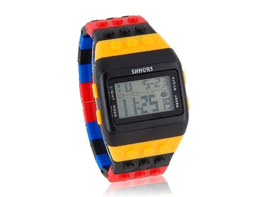 Fashion LED SHHORS Multicolor Rubber Band Sports Wrist Watch Unisex